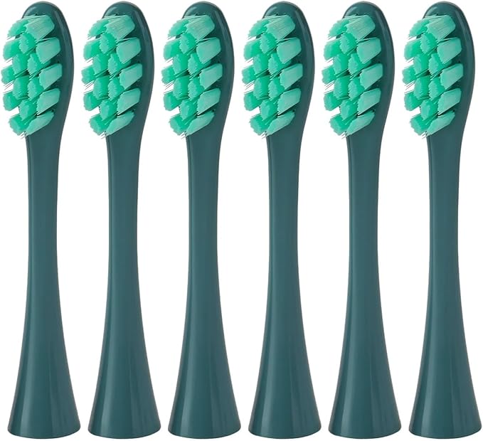 6 Pack Replacement Brush Heads for X/One/SE/XPRO/Z1/AIR Sonic Soft Bristles Waterproof &amp Vacuum Sealed(GN 6Pcs)