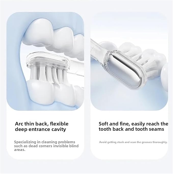 Compatible for Laifen Electric Toothbrush Head LFTBO1-S LFTB01-P ABS LFTB01-A Oscillation &amp Vibration(Bright White x3)