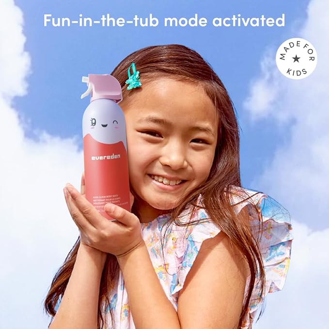 Evereden Kids Shower Essentials Set: 2-in-1 Kids Shampoo and Conditioner + Cloud Body Wash - Gentle Cloud-Like Toddler Body Wash &amp Shampoo-Conditioner - Clean &amp Vegan Skin Care