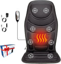 Back Massager with Heat8 Vibration Motors Massage Chair Pad for Shoulder and Back Deep Tissue Vibration Seat Cushion for Body Pain ReliefHome Office Chair Use Gifts for WomenMenBlack