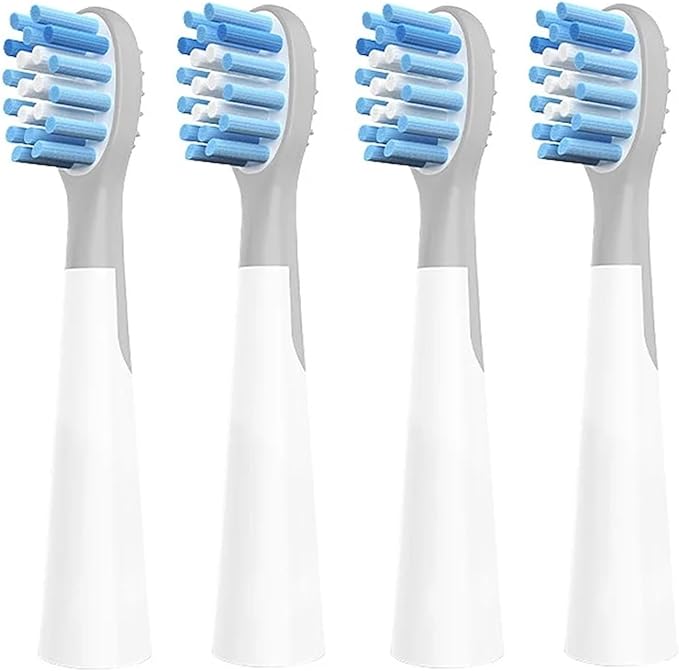 4 Pcs/Pack Replacement Brush HeadsCompatible for Q3 Q3S Q1 Children's Toothbrush Head Soft Bristles Shock-Absorbing