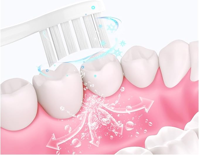 Compatible with Variations The Electric Toothbrush Replacement Brush Heads for with Protection Cover(Black)