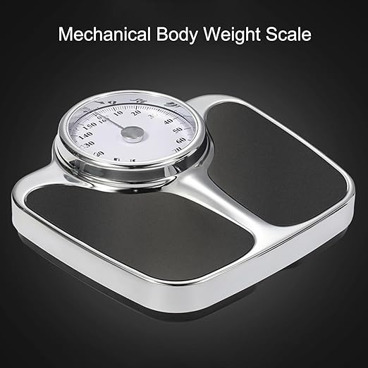 Mechanical Weight Scale Mechanical Bathroom Scale No Batteries Required with Easy to Read Measurements Weigh Up to 160Kg for HomeOfficeDorm Scales