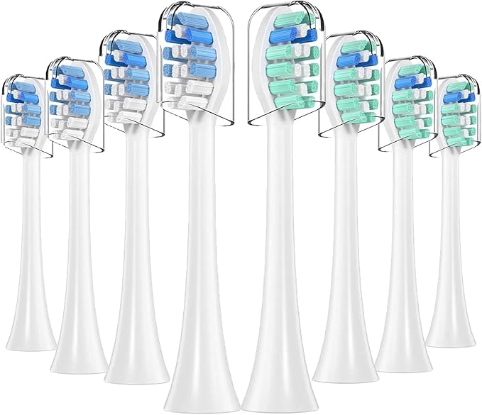 4-16pcs Toothbrush Replacement Heads Compatible with Brush Head for 4100 5100 6100 9023(4Green 4Blue)
