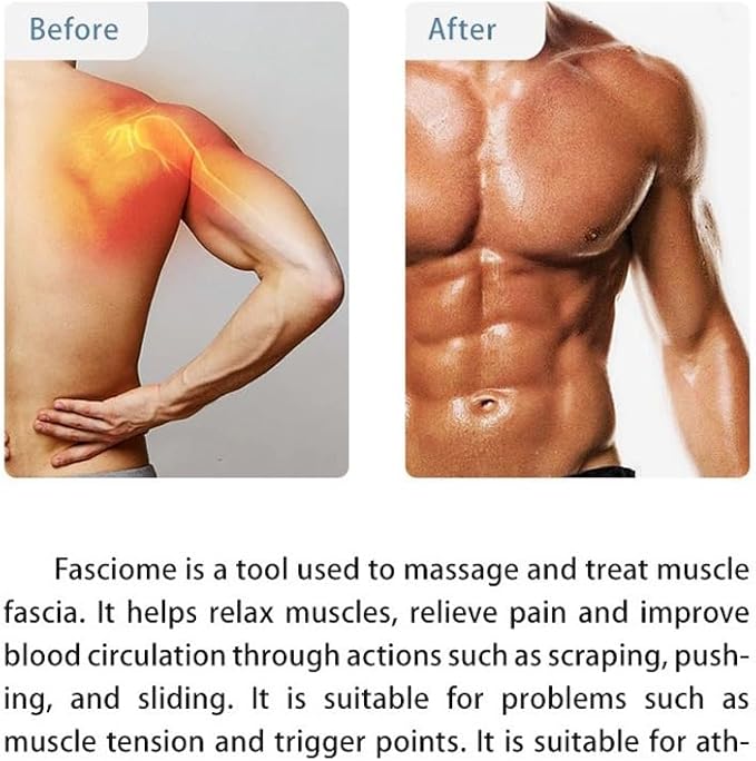 Heated Muscle Scraping Tool Portable Electric Gua Sha Fascia Tool Heat Vibration USB-C Rechargeable for Full Body Muscle Relaxation
