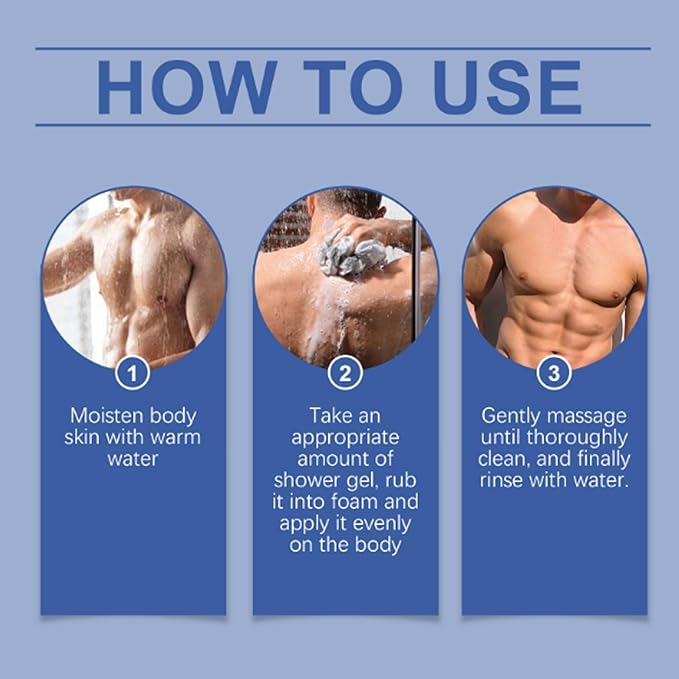 Quatrel Aquablue Body WashBody Wash Men MoisturizingDeep Cleansing Pore Care Moisturization (1pcs)