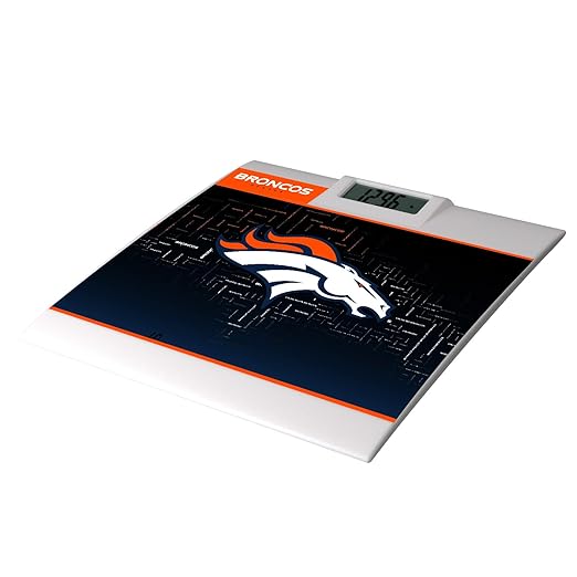 Keyscaper Denver Broncos Quadtile Design Digital Bathroom Scale