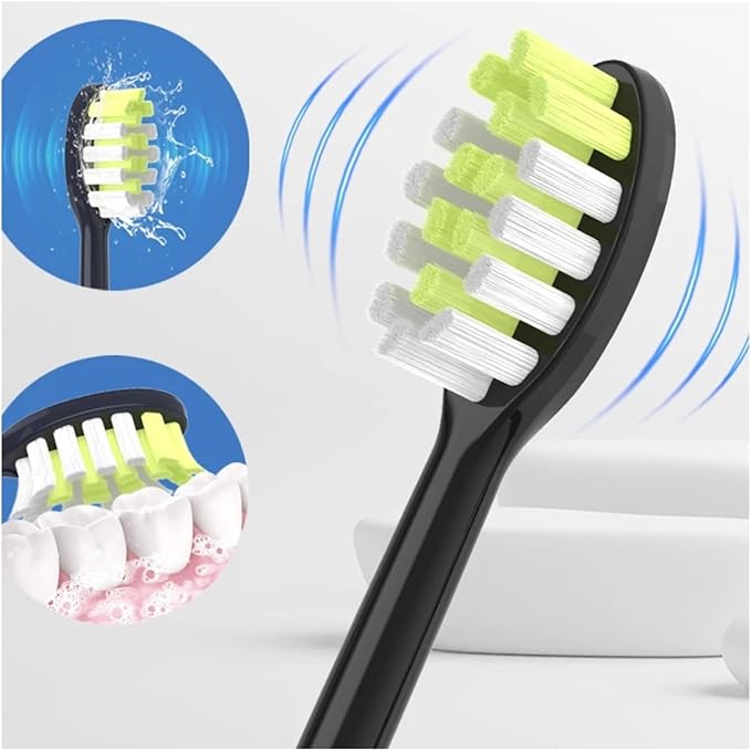 6/12pcs Compatible for Suitable for One Series Electric Toothbrush Heads HY1100 HY1200 Compatible with Replacement Tooth Brush Bristles(DEEP Blue)
