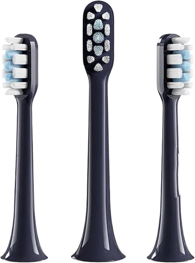 Compatible for 3/6 Pieces of T302 ultrasonic Toothbrush Heads - Replacement Parts Oral Hygiene Products(3pcs Black)