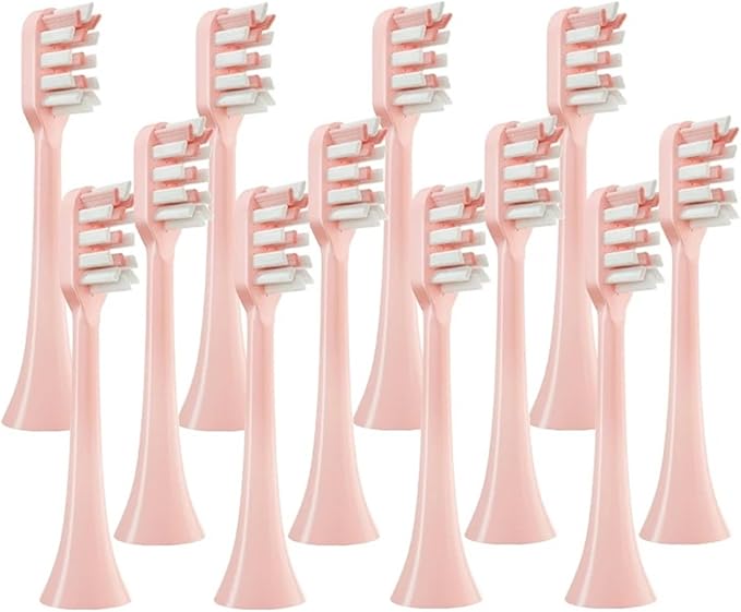 12pcs Brush Heads Toothbrush Compatible for X3/X3U/X5 Replacement(12pcs Pink)