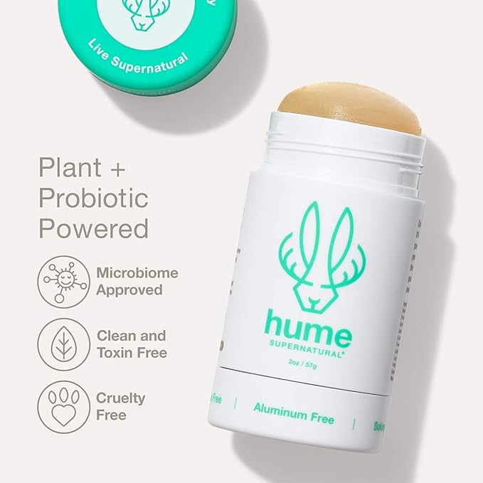Hume Supernatural Essential Body Care Set - Deodorant Body Wash Dry Body Oil - Aluminum Free Niacinamide Hyaluronic Acid Desert Bloom &amp Santal Sun Scents