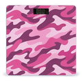 Pink Camo Weight Scale Cute Bathroom Scale for Body Highly Accurate Digital Weighing Machine for People Compact LCD Display Scales with Sturdy Toughened Glass Scales
