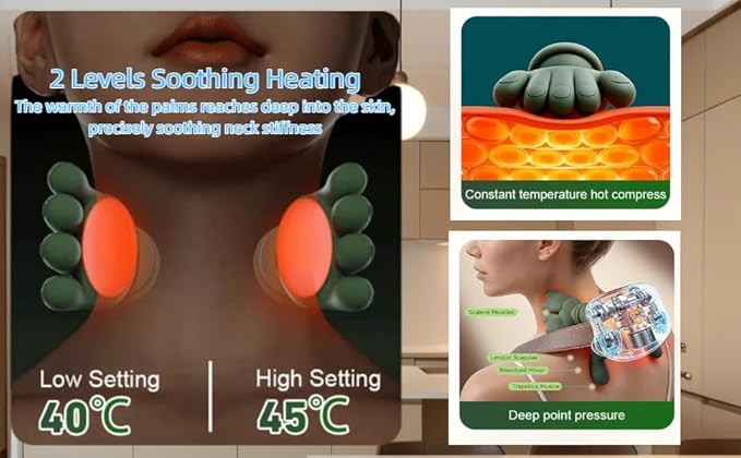 Cordless Shiatsu Neck and Shoulder Massager with Heat Deep Tissue Kneading Back Massager for Pain Relief Rechargeable Portable Massage Wrap for Neck Shoulders Back Office &amp Home Use