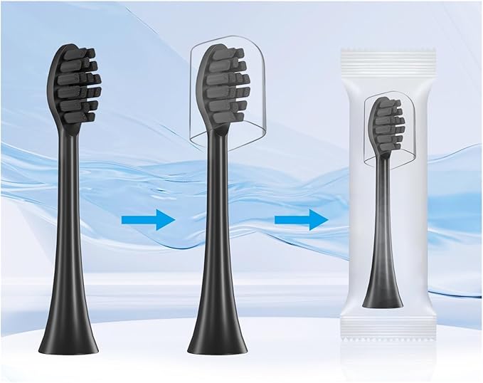 Compatible with Happy Brush Eco Vibe 3 Electric Toothbrush Replacement Brush Heads with dust Removal C