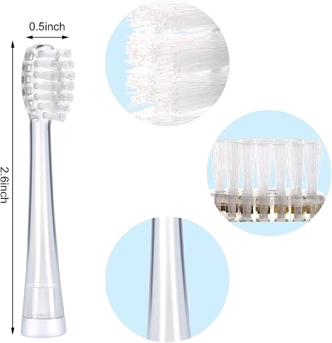Kids Brush Heads Children Electric Toothbrush Replacement HeadsCompatible for Seago EK6 977 Sonic 4pcs(4 Big Heads)