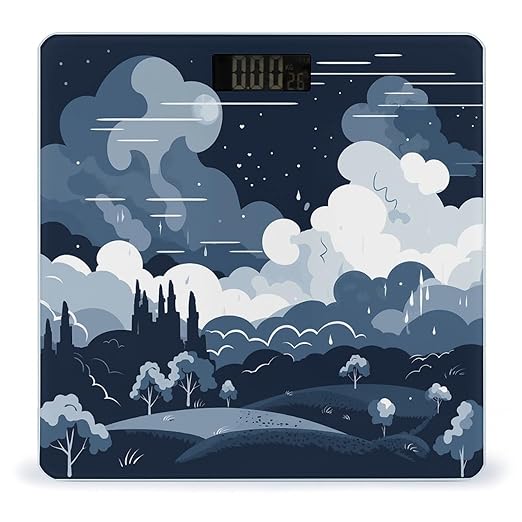 Lightning in The Sky Smart Scale for Body Weight Accurate Bathroom Scale with LED Display Digital Weight Scales Weighing Machine High Precision Scales for Bath Home
