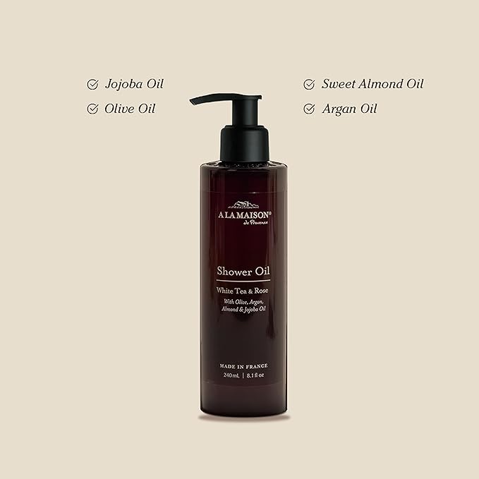 A LA MAISON Cleansing Shower Oil – White Tea &amp Rose