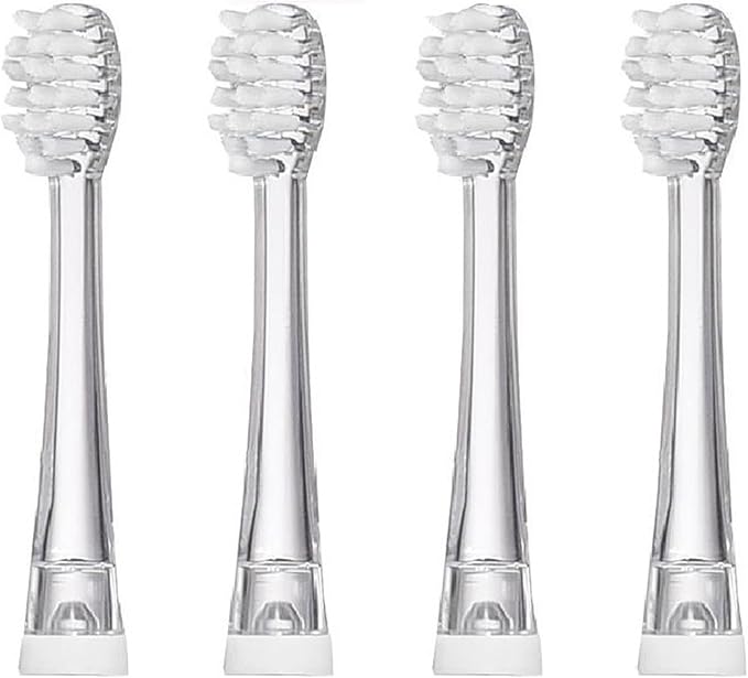 4/8/12/16 Pcs Ultral Soft Bristle Replaceable Brush HeadsCompatible for Seago SG977/EK6/EK7/SG513 Electric Toothbrush Head(4 Pcs)
