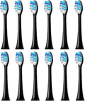 4-16pcs Replacement Toothbrush Heads Compatible with Brush with Cover Soft Bristles(12pcs Black)