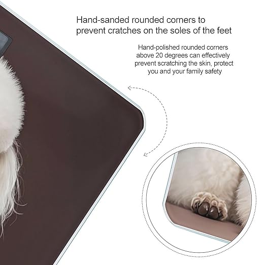 French Poodle Smart Scale for Body Weight Accurate Bathroom Scale with LED Display Digital Weight Scales Weighing Machine High Precision Scales for Bath Home