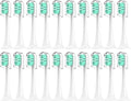 Compatible for T300/T500/T700 Electric Toothbrush Heads Replaceable Refill Nozzles 4 Colors with Anti-Dust Caps 20Pcs(20Green)