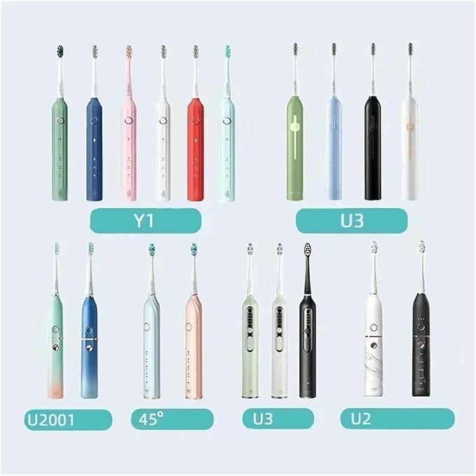 10PCS Vacuum Replacement Brush Heads Compatible for Y1S/Y4/U1/U2/U3/P1/P4 Soft Sonic Electric Toothbrush Clean Nozzles(10PrismaticCareWhite)