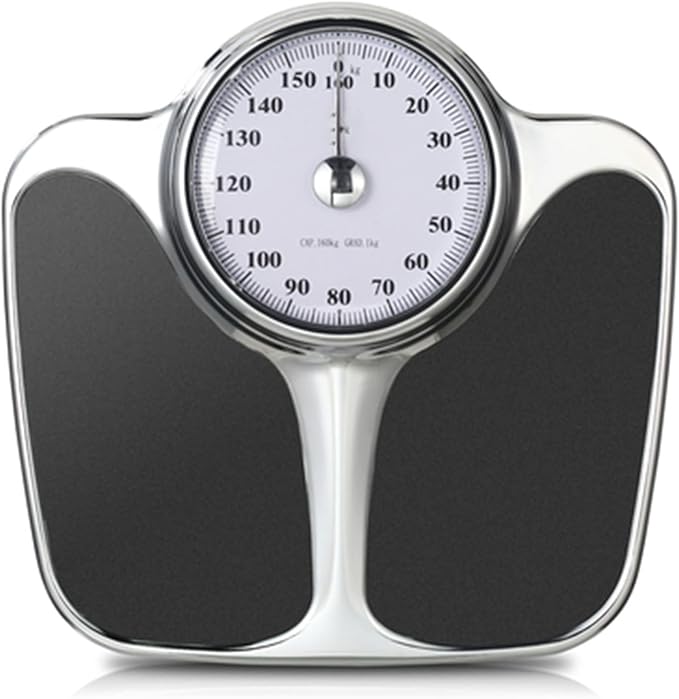 KROKII Mechanical Bathroom Scale High Precision Anti-Skid Body Weight Scales Mechanical Personal Scales Sturdy Metal Platform Oversized Precision Dial No Battery