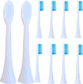 10pcs Replacement Toothbrush Heads Compatible with AquaSonic Black Series Vibe(White)