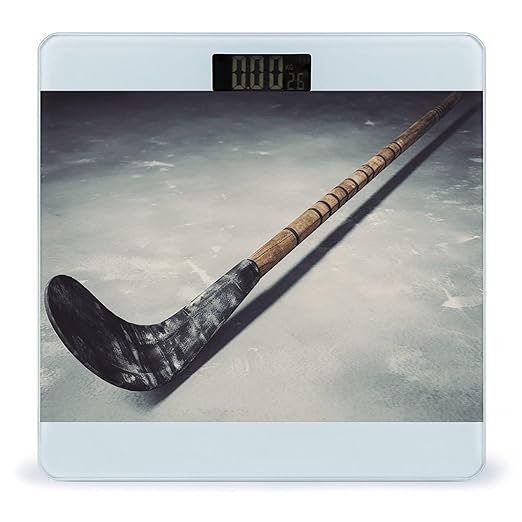 Hockey Stick Digital Bathroom Scale for Body Weight Weighing Scale with Backlit LCD Display High Precision Measurements &amp Measures Weight Up to 180kg