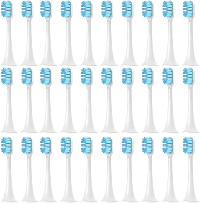 Compatibility for T500/T500C Replacement Toothbrush Heads for T500 Soft Bristle Brush Adult Portable Man Woman(Blue -30pcs)