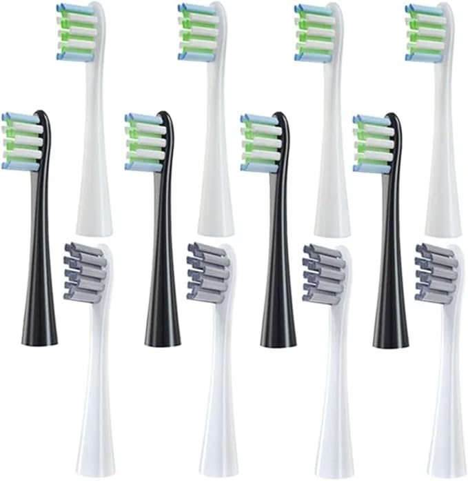 Replaceable Brush HeadsCompatible for X/X PRO/ Z1/ F1/ One/Air 2 /SE Electric Toothbrush Nozzles Vacuum Package(2balck)