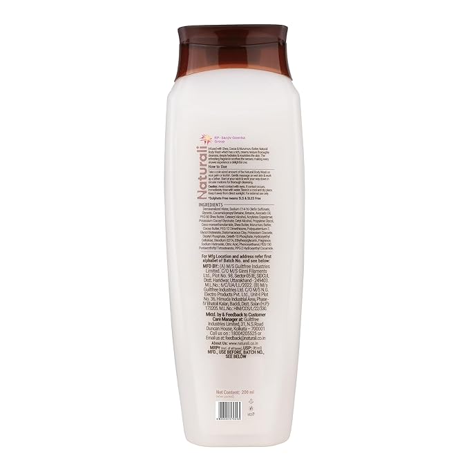 Deep Moisturising Body Wash With Shea Butter Cocoa Butter &amp Murumuru Butter 200ml