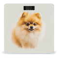 Yellow Pomeranian Scale with LCD Precision Weighing Scales Sturdy Tempered Glass Weight Scales Easy-to-Read Anti-Slip Weight Digital Bathroom Scale for Daily