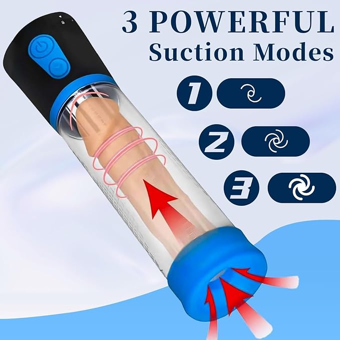 Male Masterburbatar Hands Free with 4 Vibration Sucking Massagers Modes Automatic Male Mastusbafor Tight Sleeve Hoodies Pocket puzzy Silicone Electric Massager Machine XBJ90 (Blue)
