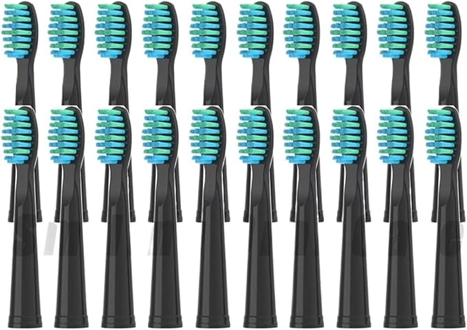 10/20PCS Electric Toothbrush HeadsCompatible for SEAGO SG899/SG507/SG610/SG659/SG917/E1/E2/E3 Vacuum Replacemen Brush Head(Yellow)