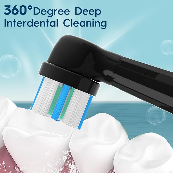 10PCS iO Replacement Heads Compatible with Oral B iO 2/3/4/5/6/7/8/9/10 Series Electric ToothbrushIO Toothbrush Heads Compatible with Oral B iOMedium-Hard bristles Care for Your TeethBlack