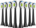 4/8/12/16pcs Replacement Toothbrush Heads Compatible for PhilipsReplacement Electric Brush Head 4100 6500 6100 7500 5300 1100(8pcs Black)