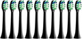 10PCS Replacement Brush Heads Compatible for HX6930 HX6064 Sonic Electric Toothbrush Soft Bristle Nozzles No Metal(10Black)