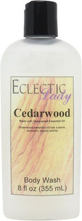 Eclectic Lady Liquid Pearl Body Wash - Cedarwood Essential Oil Scent 3-in-1 Use For Bubble Bath Hand Soap &amp Body Wash Phthalate-Free Cedarwood Essential Oil Fragrance Handcrafted in USA (8 oz)