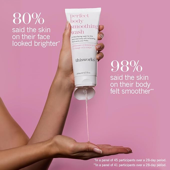 THISWORKS Perfect Smoothing Face &amp Body Wash Exfoliating Resurfacing Cleanser 6.7 Ounce (200ml)