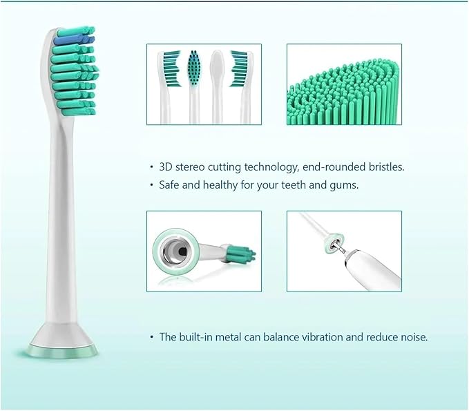 8/12/16pcs Replacement Toothbrush Heads Compatible for Toothbrushes Fit Clean Healthy(12pcs)