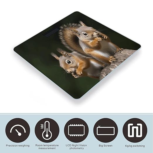 Squirrel Animal Scale for Body Weight Smart Scales Digital Bathroom Scale High Precision Weighing Scales with Large Display Weighing Machine for People