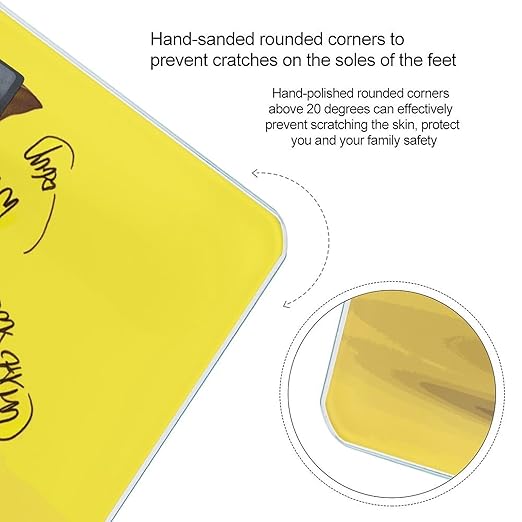 Yellow Banana Weight Scale Digital Electronic Scales Bathroom Scale Larg LCD Backlight Display High Precisio MeasurementsTempered Glass