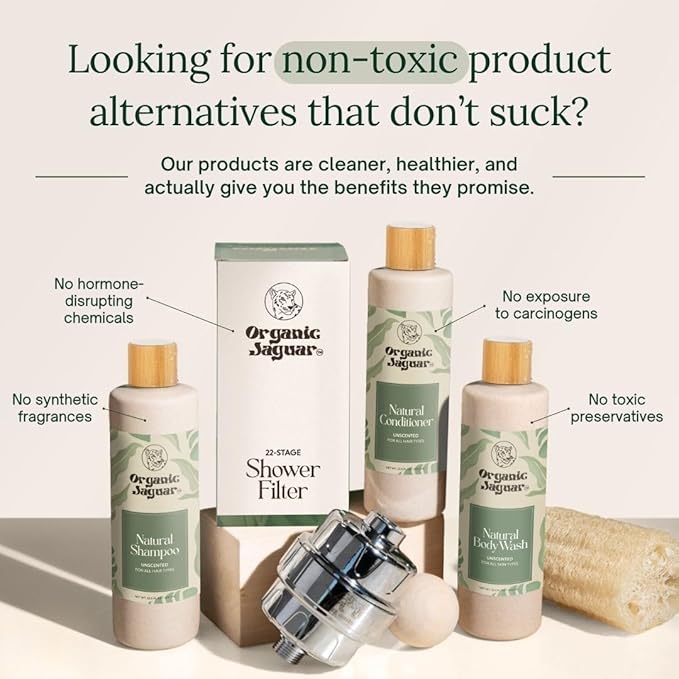 Organic Jaguar Natural Body Wash with Aloe Vera Gel and Shea Butter Bath and Shower Soap Cleanser for Body Care Leaves Skin Soft &amp Hydrated Unscented Sulfate and Paraben Free 13.5 fl oz