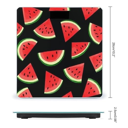 Women's Fashion Automatic Switch Digital Bathroom Weighing Scale Smart Scale Red Watermelon Black