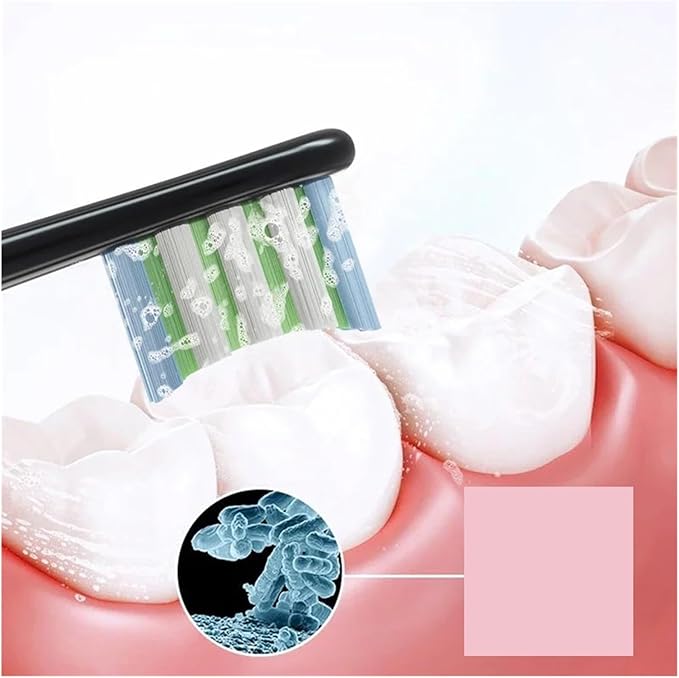 30/50PCS Vacuum Brush Compatible for Oclean X PRO/ Z1/ F1/ One/Air 2 /SE Replacement Head Toothbrush Nozzles Soft Bristle(50Black)