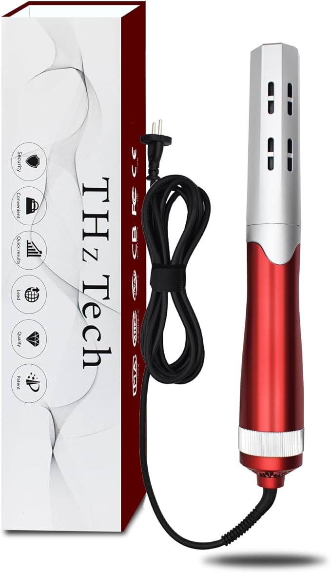 Generic 7.0pro Terahertz (THZ) Therapeutic Blow Wand/Electric Massage/Quantum Wellness/Body/Water Enhancement/Terahertz Frequency Therapeutic Blow Wand/U.S. Plug Red