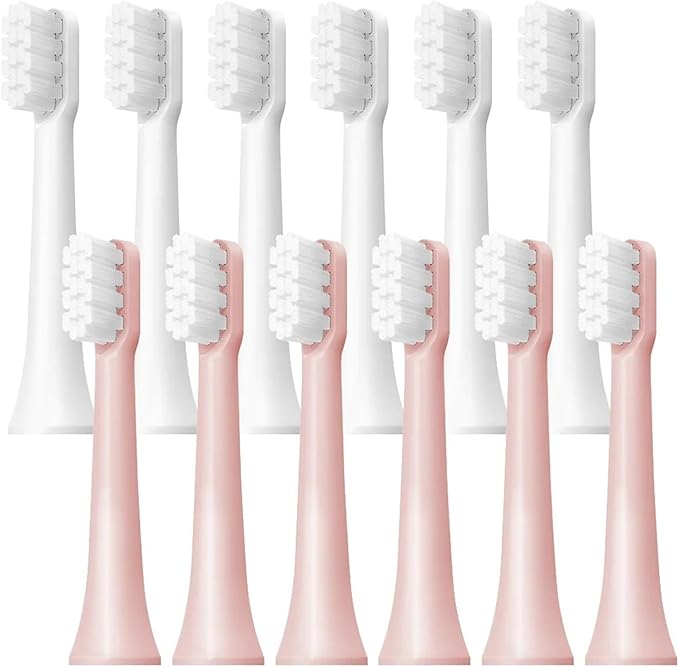 6/12Pcs Replacement Brush HeadsCompatible for XIAOMI MIJIA T100 Toothbrush Vacuum Soft Bristle Suitable Nozzles(T100-WH6 PK6)