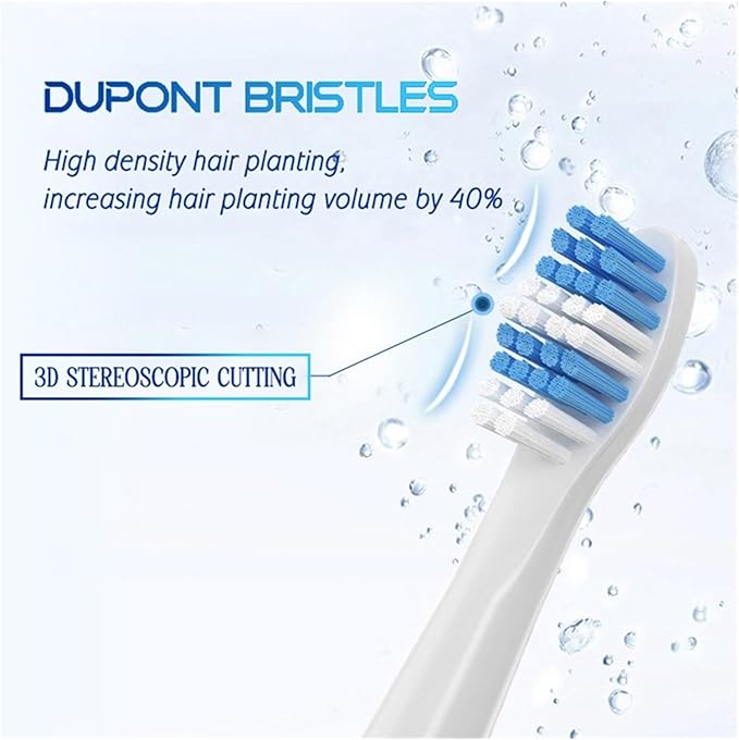 Replacement Brush Heads Compatible for Electric Toothbrushes E1-9/SG2303/SG575 Vacuum Packing(20pcs Black)