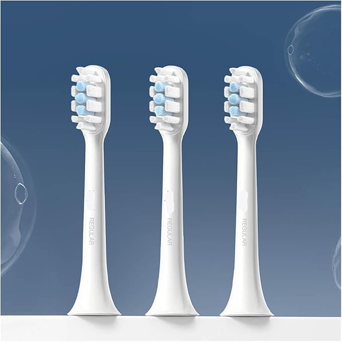 Replacement Tooth Brush Heads Compatible for Xiaomi Mijia T301/ T302 Electric Toothbrush Spare Heads(T301T302 White 3 pcs)